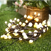 Недорогие Питание от электросети-2.5 м 72LED гибкие DIY светильники из лозы искусственный декор для спальни стен и свадебных праздников