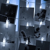 tanie Łańcuchy świetlne baterii-Lampki świetlne LED Oświetlenie Fotograficzne USB LED Bajkowe Lampki Zasilane Baterią Girlanda do Sypialni Domu na Imprezę Ślubną Dekoracja