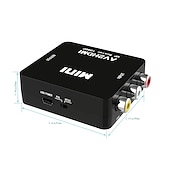 お買い得  ケーブル・ケーブルアクセサリ-rca から hdmi av から hdmi へのコンバーター 1080p ミニ rca コンポジット cvbs ビデオ オーディオ コンバーター アダプター TV/PC/ ps3/ stb/xbox vhs/vcr/ブルーレイ DVD プレーヤー用の pal/ntsc をサポート