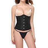 economico Rococò-Rococò Punk &amp; Gotico Medievale Biancheria intima Sottobusto Bustino 14 ossa di plastica Costume Per donna Matrimonio Ospite di nozze Adulti Corsetto