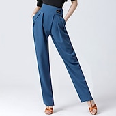 preiswerte Hose-Latein-Tanz Für den Ballsaal Hosen Pure Farbe Farbaufsatz Damen Leistung Ausbildung Hoch Spandex
