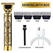 cheap Hair Removal-Hair Clippers for Men oupool Professional Cordless Hair Trimmer - Electric T-Blade Beard Trimmer Shaver Edgers Zero Gapped Mens Grooming Kit Rechargeable LCD Hair Cutting Kit - Gifts for Men(Gold)