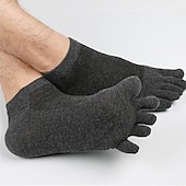 preiswerte Herrensocken-Herren 3 Paare Ankle Socken Zehensocken Niedrig geschnittene Socken Schwarz Weiß Farbe Glatt Freizeitskleidung Urlaub Wochenende Gitter Mittel Sommer Frühling &amp; Herbst Stilvoll Brautkleider schlicht