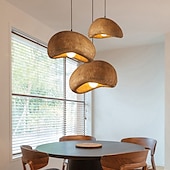 abordables Suspension-plafonnier led blanc chaud plafonnier encastré 30/40/50/60 / 70cm plafonnier led résine plafonnier rond moderne plafonnier pour couloir salon