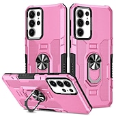 お買い得  サムスン用ケース-電話 ケース 用途 サムスンのギャラクシー S24 S23 S22 S21 S20 Ultra Plus FE S23 A73 A53 A33 A23 A13 Note 20 Ultra S25ウルトラ バックカバー バンパーフレーム バンカーリング 軍用グレードの保護 幾何学模様 鎧 TPU PC