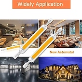 cheap Light Bulbs-R7S LED COB Glass Tube 78mm 118mm High Power J78 J118 Light Bulb T3 AC110V 120V 220V 230V 240V Home Replace Halogen Lamp