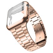 baratos Pulseiras de Apple Watch-Compatível com Pulseira Apple Watch 38mm 40mm 41mm 42mm 44mm 45mm 49mm com caixa Antichoque Aço Inoxidável pulseira de substituição para iwatch Ultra 2 Series 9 8 7 SE 6 5 4 3 2 1