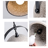 billige Øylys-led pendel lys betong pendel lys sement stein lysekrone moderne midten av århundret moderne art deco belysning minimalistisk armatur hvit pendel