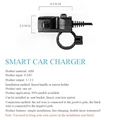 billige Motorsykkel- og ATV-tilbehør-universal dobbel usb port 12v vanntett motorsykkel motorsykkel styrelader 5v 1a/2.1a adapter strømadapter for mobiltelefon