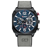 levne Quartz hodinky-CURREN pánské digitální hodinky kalendář sportovní muži chronograf elektrické hodinky vojenské top značka luxusní pravá kůže pánské hodinky dárky pro otce
