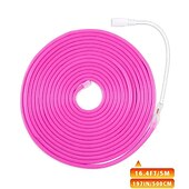 abordables Lampes néon led-Guirlande lumineuse LED en néon 5 m 16,4 pi, 12 V, flexible, étanche IP65, en silicone, idéale pour la chambre, la cuisine, la décoration intérieure/extérieure (adaptateur secteur non inclus)