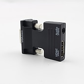 preiswerte Kabel-HDMI-Buchse auf VGA-Stecker-Konverter mit Audioadapter unterstützt 1080p-Signalausgabe
