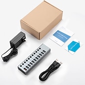 cheap USB Hubs-USB 3.0 HUB USB Splitter Multi Usb 3 0 Hub Several Ports With Switch Power Supply Adapter Multiple Usb 3.0 Extender Hub For Pc