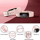 billige Fitbit klokkebånd-6-pakning Reim til Smartklokke Kompatibel med Fitbit Luxe Myk silikon Smartklokke Stropp Justerbar Solo loop Kvinner menn Sportsrem Erstatning Armbånd