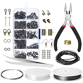 cheap Photobooth Props-10 Grid Jewelry Accessories Combination Set Open Loop Closed Loop Lobster Clasp Ring Hand Tool Pliers