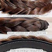 cheap Hair Styling Accessories-Fashion Synthetic Fishbone Braid Wig Twist Braid Headband Hairpin Hair Accessories For Women Daily Wear Party