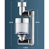 baratos Torneiras de Lavatório de Casa de Banho-Extensor de torneira de 1080 graus com 2 modos, torneira de braço mecânico universal, aerador de respingos, bocal de filtro de torneira de cozinha, borbulhador, banheiro, cozinha, acessório de