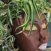 economico sculture e statue da giardino-Vaso Da Parete Da Donna Vaso Da Parete In Resina Da Appendere A Parete Vaso Da Fiori Per Piante Da Interno All&#039;aperto Arredamento Da Giardino