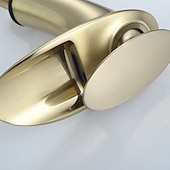 economico Classici-rubinetto miscelatore lavabo bagno a cascata, rubinetti monocomando per lavabo monocomando con tubo flessibile acqua calda e fredda rubinetto monoblocco in ottone per vasca da incasso