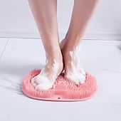 economico Gadget bagno-scrubber per la schiena a mani libere per doccia, tappetino per massaggio in silicone, scrubber per massaggiatore per piedi per doccia, scrubber per la schiena a parete per bagno esfoliante per la