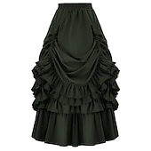 economico Fondi-Retrò Vintage Punk &amp; Gotico Medievale Gonna Ragazza gotica Con Volant Per donna Fantasia Stile Steampunk Mascherata Casual Quotidiano Adulti Gonne