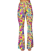 halpa Pohjat-Retro / vintage 1960 luku 1970 luku Housut Bell Bottom Housut Leveälahkeiset housut Hippi Naamiaispuku Naisten Arki-asut Tyttöjen polttarit Pride-paraati Aikuisten Housut