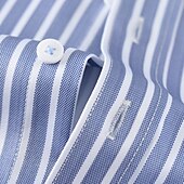 economico camicie da uomo no stiro-Per uomo Camicie Camicia a righe Camicia non stirabile Banda Matrimonio Da mare Nero Verde chiaro Rosso Blu reale Manica corta Collo ripiegabile Per tutte le stagioni Abbigliamento Bottone giù