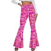 cheap Bottoms-Retro Vintage 1960s 1970s Trousers Bell Bottom Pants Hippie Women&#039;s Daily Wear Pride Parade Pride Month Adults&#039; Pants
