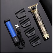cheap Hair Removal-Hair Clippers for Men oupool Professional Cordless Hair Trimmer - Electric T-Blade Beard Trimmer Shaver Edgers Zero Gapped Mens Grooming Kit Rechargeable LCD Hair Cutting Kit - Gifts for Men(Gold)