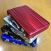 お買い得  カードホルダーとケース-ロックボックスモデリングスーツケース アルミニウムメタルビジネスカードホルダー カードケース