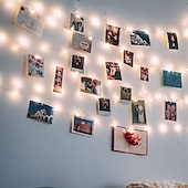 tanie Łańcuchy świetlne baterii-Lampki świetlne LED Oświetlenie Fotograficzne USB LED Bajkowe Lampki Zasilane Baterią Girlanda do Sypialni Domu na Imprezę Ślubną Dekoracja