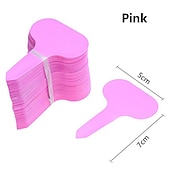 economico Giardinaggio-100pcs etichette da giardino classificazione delle piante smistamento segno tag biglietto plastica piastra di scrittura scheda plug-in carta colorata