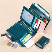 levne pouzdra a pouzdra na karty-RFID pánská kožená peněženka vintage luxusní krátká štíhlá pánská peněženka s klipem na peníze kreditní karty
