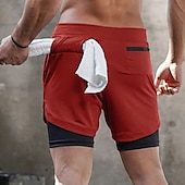 cheap Mens Active Shorts-Men&#039;s Athletic Shorts Running Shorts Casual Shorts With Compression Liner with Towel Loop Plain Camouflage Comfort Breathable Outdoor Daily Going out Fashion Casual 1 2