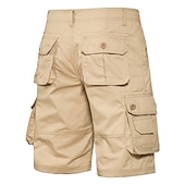 cheap Outdoor-Men's Cargo Shorts Shorts Bermuda shorts Pocket Plain Comfort Breathable Outdoor Daily Going out Casual Big and Tall Dark Brown Black