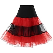 economico gonna sottoveste-Sottoveste da principessa anni &#039;50, gonna a cerchio, tutù sotto la gonna, crinolina, gonna in tulle, costume da donna, vintage, cosplay, festa/serata, ballo di fine anno, gonna corta/minigonna