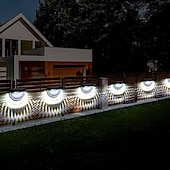 cheap Outdoor Wall Lights-Solar Fence Lights Outdoor Waterproof Garden Lights Solar Wall Lights for Fence Yard Villa Garden Garage Deck Stairs Landscape Decoration