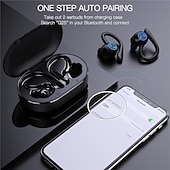 お買い得  ワイヤレスヘッドホン-TWS ワイヤレス イヤフォン Bluetooth 対応 5.1 ヘッドフォン IPX7 防水 イヤフォン LED ディスプレイ HD ステレオ マイク Xiaomi iPhone 用