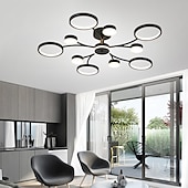 cheap Dimmable Ceiling Lights-LED Pendant Light Dimmable Sputnik Design Adjustable Geometric Shapes Flush Mount Ceilling Lights 10-Light 39&quot; Hanging Chandeliers for Living Room Dinning Room Kitchen 220-240V