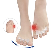 cheap Bunion Corrector-Silicone Thong Sandal Toe Flip Big Toe Spreader Cushion Bunion Pads Hard Silicone Toe Finger Separator 3 Hole Hallux Valgus Orthopedic Spacers Bunion Overlapping Hammer Foot Corrector