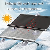 preiswerte Sonnenblenden &amp; Visiere fürs Auto-Starfire Auto-Sonnenschutzvorhang hinteres Seitenfenster vorne/hinten Windschutzscheibe Sonnenschutz blinkt schwarze Abdeckung Saugnapf universelles Autozubehör