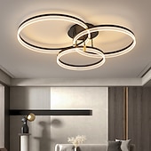 ieftine Lumini Reglabile-plafoniera led 30+40+50cm 3 lumini inel design cerc reglabil aluminiu finisaje vopsite luxos stil modern sufragerie dormitor lampi suspendate 110-240v doar reglabil cu telecomanda