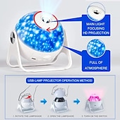 economico luci del proiettore della galassia stella-planetario proiettore luci galassia proiezione 7 in 1 con 360 nebulosa rotante luna notte lampada pianeta aurora per camera da letto soffitto sala giochi party bar