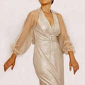 voordelige bruiloft gast wraps-Mesh Bolero Lange Puff Rimpelingen Mouw Doorzichtige Cover Up Shrug Tulle Bolero Bruids Organza Bruiloft Gast Mode Dames Wrap Zonbescherming All-Match Lente  Zomer jurk om indruk te maken