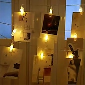 tanie Łańcuchy świetlne baterii-Lampki świetlne LED Oświetlenie Fotograficzne USB LED Bajkowe Lampki Zasilane Baterią Girlanda do Sypialni Domu na Imprezę Ślubną Dekoracja