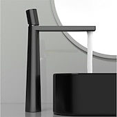 abordables Classiques-mitigeur lavabo haut, mitigeur lavabo monobloc monocommande monotrou montage sur gorge, avec flexible eau chaude et eau froide, robinets cuve en laiton