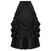 economico Fondi-Retrò Vintage Punk &amp; Gotico Medievale Gonna Ragazza gotica Con Volant Per donna Fantasia Stile Steampunk Mascherata Casual Quotidiano Adulti Gonne