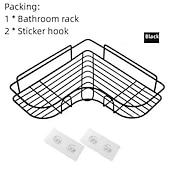 economico organizzatore del bagno-Mensola Per Doccia, Mensola Per Il Bagno, Cucina, Senza Punzonatura, Triangolo, Scaffale Per Il Bagno, Accessori Per Il Bagno