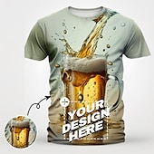 cheap Men&#039;s Custom Clothing-Custom T Shirt for Men Design Your Own Custom Shirts Personalized All Over Print Tee Custom Gifts Personalized Valentine Gift Custom Made