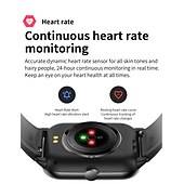 abordables Montres connectées-LIGE BW0449 Montre intelligente 1.9 pouce Smartwatch Montre Connectée Bluetooth Podomètre Rappel d&#039;Appel Moniteur de Fréquence Cardiaque Compatible avec Android iOS Femme Hommes Mode Mains-Libres